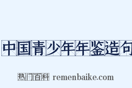 中国青少年年鉴造句是什么意思的图片